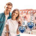 wholesale 925 Sterling Silver Heart Dangle Earrings Wholesale Yellow Cubic Zirconia-0-8