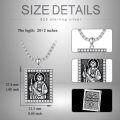 wholesale Saint Patron Necklace For Men Women 925 Sterling Silver Saint Pendant Patron Necklace Protection Catholic Religious Jewelry Christmas Gift For Him Her -0-2