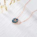 TOUPOP Stainless Steel Crystal Necklace For Women Christmas Gift-0-5