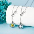 wholesale 925 Sterling Silver Infinity Baseball Locket Necklace for Women Girls Sports -0-1