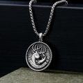 wholesale 925 Sterling Silver Hunting & Fishing Deer Antler Pendant Necklaces for Men 24 Chain Dad's Birthday Gifts-0-3