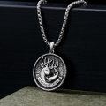 wholesale 925 Sterling Silver Hunting Fishing Pendant Necklace With Deer And Fish Design-0-3