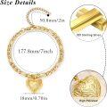 wholesale Sterling Silver Gold Heart Photo Locket Bracelet for Women-0-9