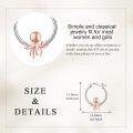 wholesale 925 Sterling Silver Rose Gold Plated Octopus Hoop Earrings for Women Girls  48mm Diameter-0-4