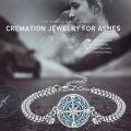 wholesale 925 Sterling Silver Compass Charm Bracelet with Turquoise Stone - Memorial Keepsake Jewelry for Women-0-1