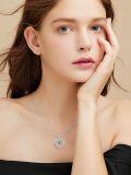 wholesale 14K Gold-Plated S925 Sterling Silver Nanotechnology Love Stone Photo Projection Necklace, Personalized Infinity Heart Pendant for Women, Gift for Her-0-2