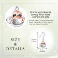 wholesale 925 Sterling Silver Sloth Teacup Dangle Earrings for Women Girls Gifts Jewelry -0-4