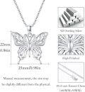 wholesale 925 Sterling Silver 925 Elegant Filigree Butterfly Pendant Necklaces Minimalist s for Women Girls-0-5
