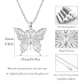 wholesale 925 Sterling Silver Blue Opal Butterfly Pendant Necklaces Wholesale - Delicate Charm s for Her-0-6
