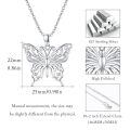 wholesale 925 Sterling Silver Blue Enamel Butterfly Pendant Necklace-0-6