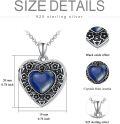 wholesale 925 Sterling Silver Blue Crystal Heart Locket Necklace for Women - Always in My Heart-0-57