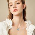 wholesale 925 Sterling Silver Opal Locket Necklace With Flower Design And Accessories-0-1