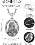wholesale 925 Sterling Silver St Barbara Protectus Pendant Necklace for Men Women with Cross and 3+2 Extender Chain-0-1