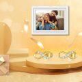 wholesale 14k Gold Infinity Stud Earrings with Moissanite for Women-0-5