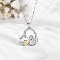 wholesale 925 Sterling Silver Lion And Cub Heart Pendant-0-2