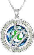wholesale TOUPOP Valentine's Day Gifts For Her Zodiac Necklace For Women Sterling Silver Constellation Pendant With Circle Crystal Horoscope Sign Astrology Birthstone Birthday Jewelry Gifts For Women Her Mom -0-0