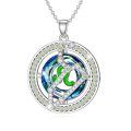 TOUPOP Sterling Silver Crystal Zodiac Necklace Constellation Pendant Gift-0-0