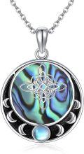 wholesale 925 Sterling Silver Witch Knot Necklace - Hypoallergenic, Tarnish-Resistant, Nickel-Free, Lead-Free, Cadmium-Free - Crescent Moon Protective Amulet - Ideal Gift for Women-0-0