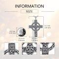 wholesale 925 Sterling Silver Celtic Knot Cross Pendant Necklace with Chain 24-0-1