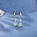 wholesale 925 Sterling Silver Turquoise Small Hoops Earrings Hypoallergenic for Sensitive Ears-0-1