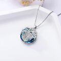 wholesale TOUPOP Elephant Gifts For Women Tree Of Life With Elephant Necklace Sterling Silver With Blue Crystal Jewelry Gifts For Women Mom Daughter Wife Girlfriend Birthday -0-4