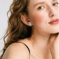 wholesale 925 Sterling Silver Heart Shape Turquoise Stud Earrings For Women-0-2