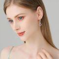 wholesale 925 Sterling Silver Infinity Birthstone Dangle Earrings for Women-0-4