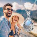 wholesale 925 Sterling Silver Teardrop Moonstone Pendant Necklace With Intricate Scrollwork-0-2