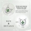 wholesale Sterling Silver & Four-Leaf Clover Horseshoe Pendant Necklace - 0.8 Luck Charm Gift for Women, 18+2 Chain-0-3