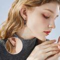 wholesale 925 Sterling Silver Gothic Raven Skull Black Gold Plated Drop Earrings-0-1