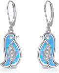 wholesale Sterling Silver Cubic Zirconia Penguin Stud Earrings for Women Christmas Gifts-0-3