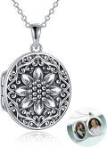 wholesale 925 Sterling Silver Moonstone Oval Locket Pendant Necklace for Mom and Daughter-0-1