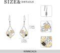 wholesale 925 Sterling Silver Metal Butterfly and Flower Teardrop Dangle Earrings for Women Mom Gift Leverback Jewelry-0-2