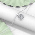 wholesale 925 Sterling Silver Round Cutout Tree Of Life Pendant Necklaces For Women Gifts-0-2