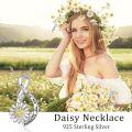 wholesale 925 Sterling Silver Infinity Love You Are My Sunshine Daisy Flower Pendant Necklace for Women-0-2