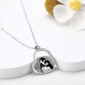 wholesale 925 Sterling Silver Penguin Heart Pendant Necklace for Women Animal Lovers Gift-0-1