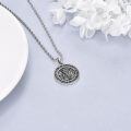 wholesale 925 Sterling Silver Saint Michael Protect Us Religious Pendant Necklace with Stainless Steel Chain-0-4