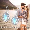 wholesale 925 Sterling Silver Pink Mother of Pearl Shell Oval Leverback Filigree Boho Dangle Earrings-0-10