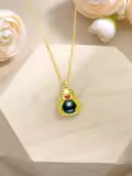 TOUPOP Sterling Silver Black Pearl Sunflower Infinity Pendant Necklace-0-2