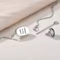 TOUPOP 925 Sterling Silver Gemstone Urn Bracelet For Ashes Memorial Keepsake-0-4