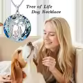 TOUPOP 925 Sterling Silver Tree Of Life Pendant Dog Memorial Jewelry-0-1