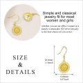 wholesale 925 Sterling Silver Sunflower Drop Dangle Earrings for Women Girls  4cm Long-0-4