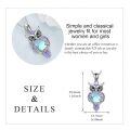 wholesale 925 Sterling Silver Black Onyx Filigree Owl Pendant Necklace for Women-0-16