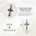 wholesale 925 Sterling Silver Blackened Cross Pendant Necklace Jewelry for Women and Men-0-3