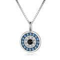wholesale 925 Sterling Silver Blue Evil Eye Pendant Necklace-0-0