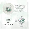 wholesale 925 Silver Dragonfly Heart Pendant Necklace With Green Crystal And Clear Zircon-0-5