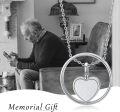 wholesale 925 Sterling Silver Heart Cremation Jewelry Keepsake Pendant Necklace for Ashes Memorial Gifts-0-5