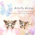 wholesale 925 Sterling Silver Celtic Knot Butterfly Stud Earrings for Women and Girls-0-5