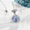 wholesale 925 Sterling Silver Cat Tree of Life Keepsake Pendant with Abalone Shell and Funnel Set - Memorial Jewelry for Women-0-3