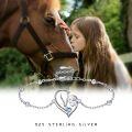 wholesale 925 Sterling Silver Horse Heart Birthstone Bracelet Jewelry Gift for Women-0-5